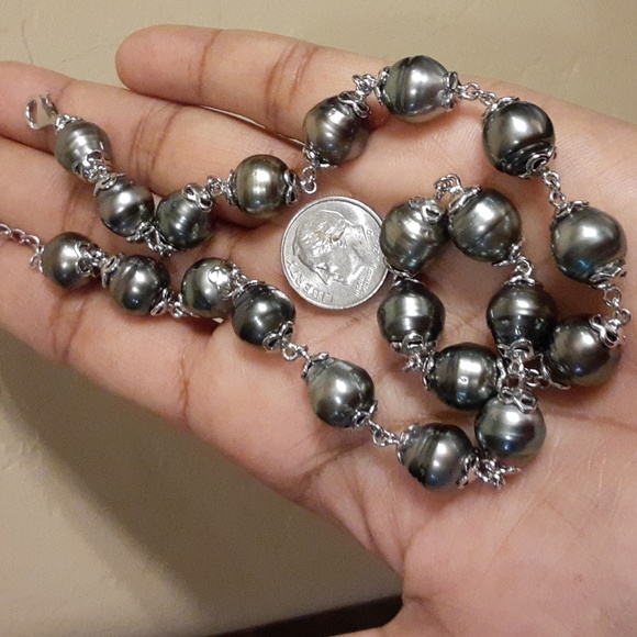 925 Tahitian Pearl Necklace. FIRM. - Picture 17 of 17